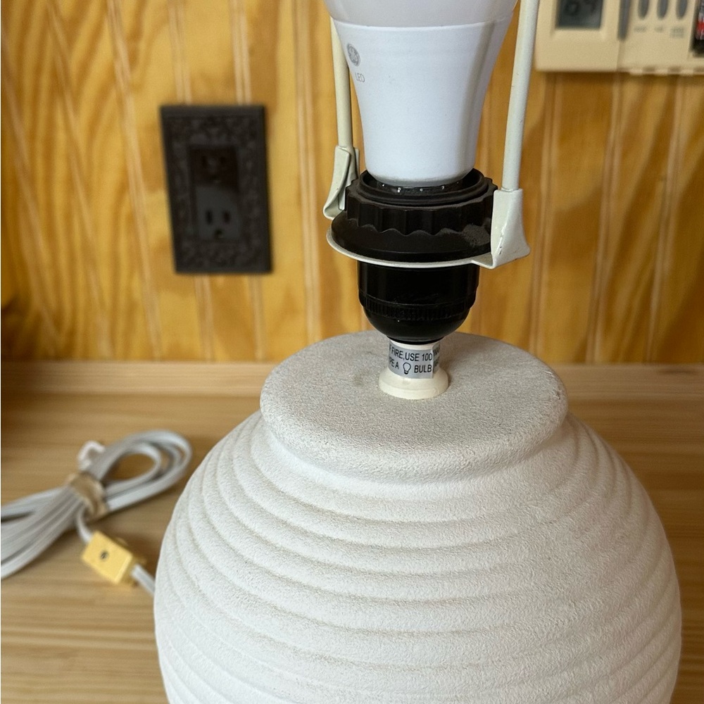 Vintage IKEA Ocarina White Ribbed Postmodern Lamp